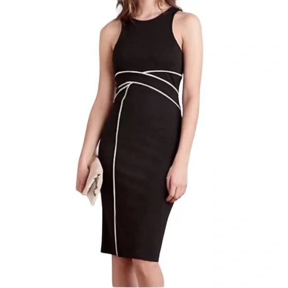 anthropologie bodycon dress Bodycon Scoop Neck Satin Long Prom Dress with Appliqeus – cathyprom main image 1